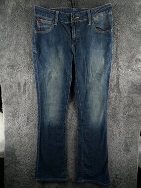 EVISU X Puma Collaboration Jeans Women ACTL 31x32 Blue Straight Leg Denim Adult